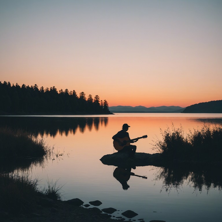 A reflective acoustic guitar piece accentuated by a deep, resonant bass guitar, evoking images of a serene yet melancholic landscape. Perfect for introspective moments and serene afternoons. The song flows like a quiet river, carrying stories of old beneath its currents.