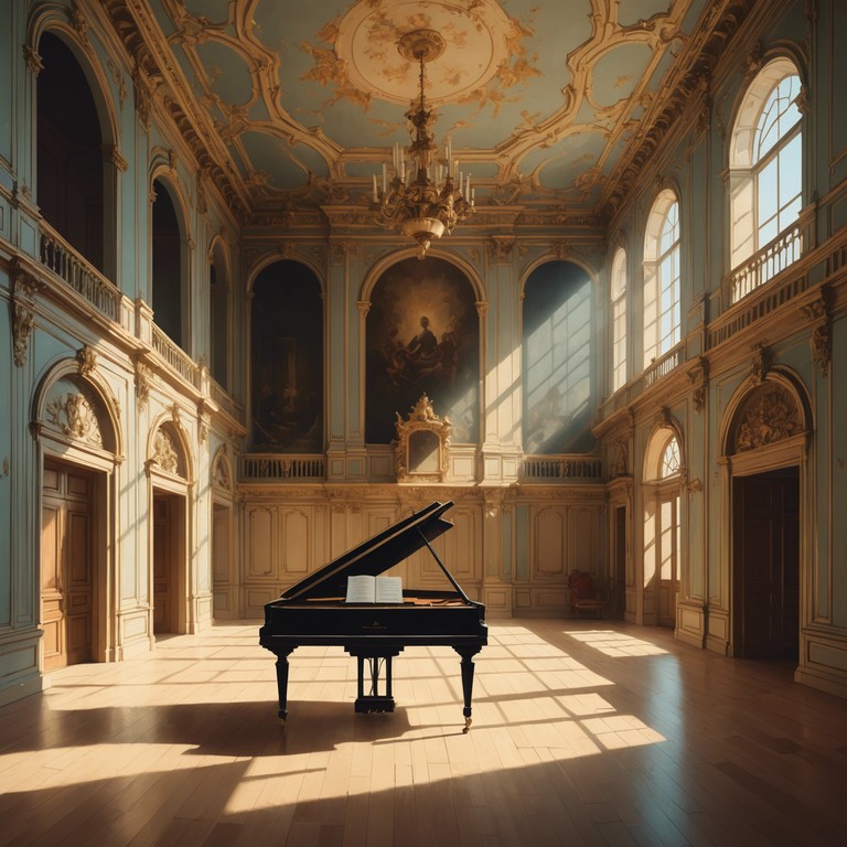 In an empty, cobweb laden hall, a single harpsichord plays, echoing the loneliness and forgotten grandeur of a once vibrant court. The piece combines delicate melodies with somber undertones, resonating the intricate and emotional depth of baroque with a feeling of intimate solitude.