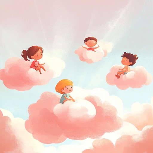 A whimsical instrumental piece that evokes images of floating through the sky on bubblegum clouds, inspiring joy, laughter, and imagination in children.