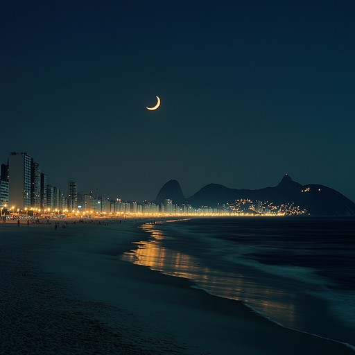 This track mimics a tranquil night in rio de janeiro, where the soft samba beats blend with the distant sounds of the bustling city, creating a captivating soundscape that draws the listener into the heart of brazilian culture. The music ventures into a soothing samba rhythm that resonates with the soul of brazil, capturing the essence of a moonlit dance by the iconic beaches.