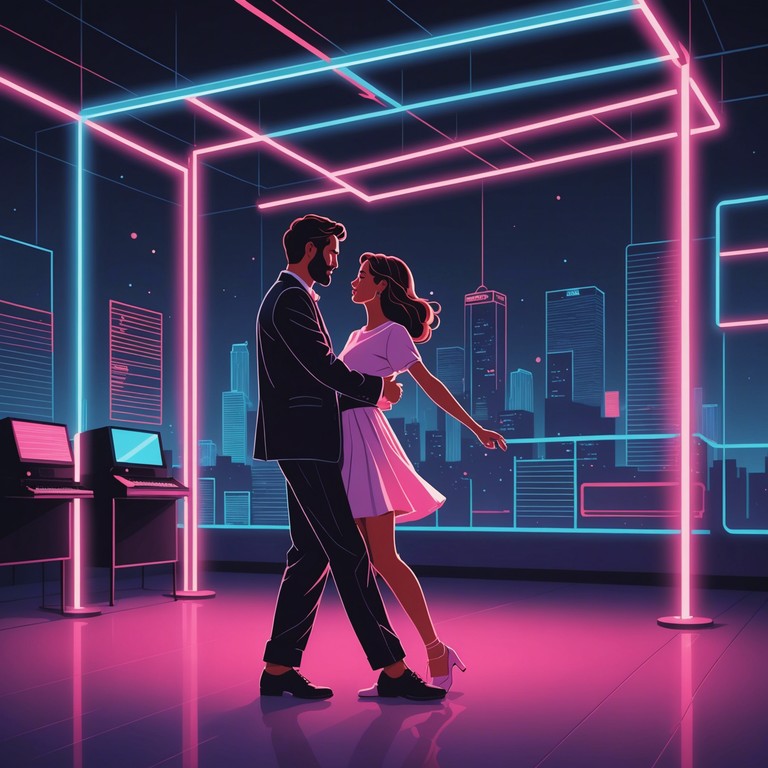 This track captures the essence of a digital love story, where smooth synthesizer sounds intertwine with the rhythmic heartbeat of electronic music, creating a modern yet romantic ambiance. The melody resonates with the feelings of new love blossoming in a tech savvy world.