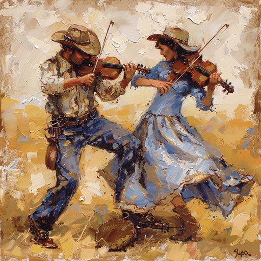 A high-energy, foot-stomping bluegrass tune perfect for a barn dance or country jamboree. Features fast-paced banjo, fiddle, and mandolin playing intricate melodic lines and solos over a steady acoustic guitar and upright bass rhythm section. The song has a joyful, celebratory feel that makes you want to dance and clap along.