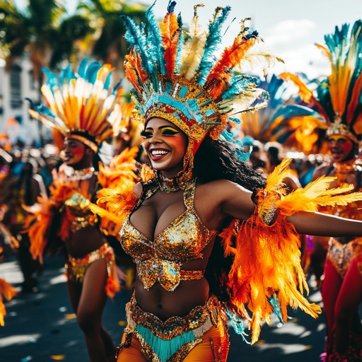 A spirited samba piece blending infectious percussion with melodic strings, embodying the excitement of brazilian carnival