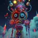 a quirky and chaotic journey through a retro-futuristic circus