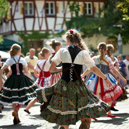 This instrumental track features upbeat and lively german schlager music, characterized by infectious melodies and high energy rhythms. The accordion leads the way, accompanied by joyful brass and lively percussion, making it perfect for an exhilarating dance party in the alps.