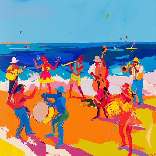 A playful calypso track featuring vibrant steelpan melodies, bright percussion, and a cheerful rhythm perfect for evoking a tropical fiesta vibe. The upbeat tempo and energetic grooves create an atmosphere of joy and celebration, making listeners feel like they're dancing on a sunny caribbean beach. The steelpan shines with its distinctive sound, supported by rhythmic drums, maracas, and congas, ensuring an infectious, feel good experience.