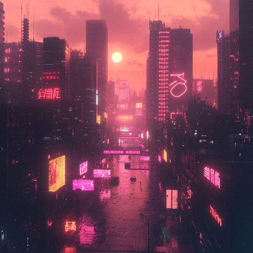 This smooth synthpop track captures the essence of a neon lit city at sunset, blending lush synthesizer melodies with a laid back groove. The nostalgic vibe draws you into a dreamy world of warm, shimmering lights and gentle rhythms, evoking a sense of calm and wonder.