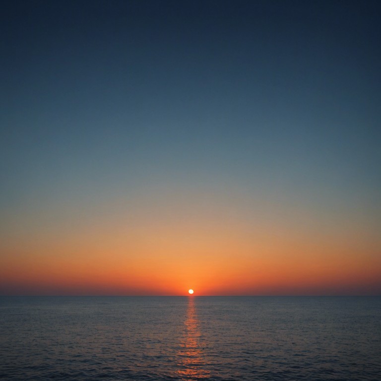 Imagine a vast ocean at sunrise, where the calmness of the chill morning breeze meets the majesty of a slowly illuminating sky. This piece combines a large orchestral arrangement with subtle, soothing ambient elements, crafting a story of peace, vastness, and awe. The arrangement crescendoes as the sun rises, mirroring the ocean's mighty but serene presence