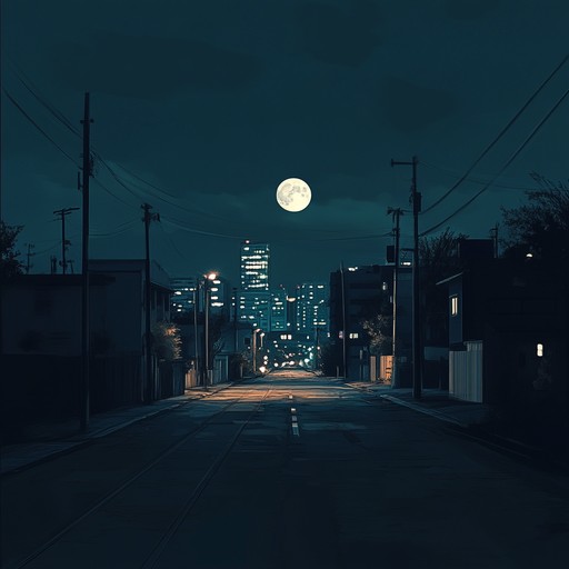 A dreamy hip hop track infused with the sounds of a serene urban nightscape, capturing the essence of moonlit streets, distant city lights, and a tranquil yet rhythmic flow. The ethereal atmosphere is enhanced with a smooth beat and evocative melodies.