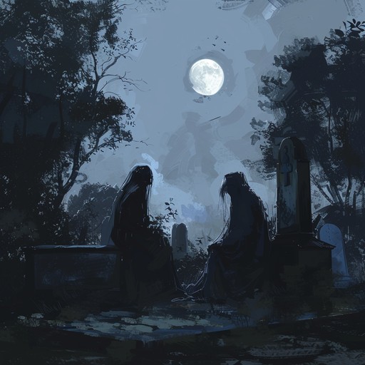 A romantic yet eerie melody that evokes the feeling of lovers meeting beneath an enchanted, gothic full moon. The haunting violin, gracefully carrying the tune, blends beautifully with the underlying dark tones, creating an atmosphere of suspense and supernatural romance. The music’s elegant composition lures listeners into a world of mysterious, forbidden love.