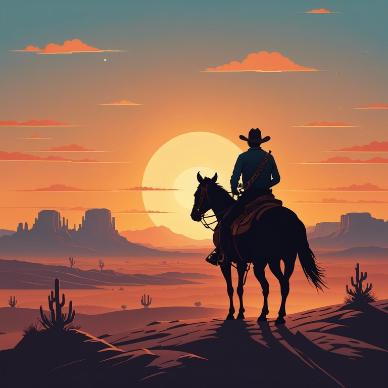 Embracing the spirit of a daring adventure through the vast landscapes of the west, this instrumental captures the exhilarating feeling of riding through dusty trails with nothing but possibilities ahead. The energetic, uplifting tones tell a story of discovery and conquest, perfectly suited for a modern interpretation of classic western themes.