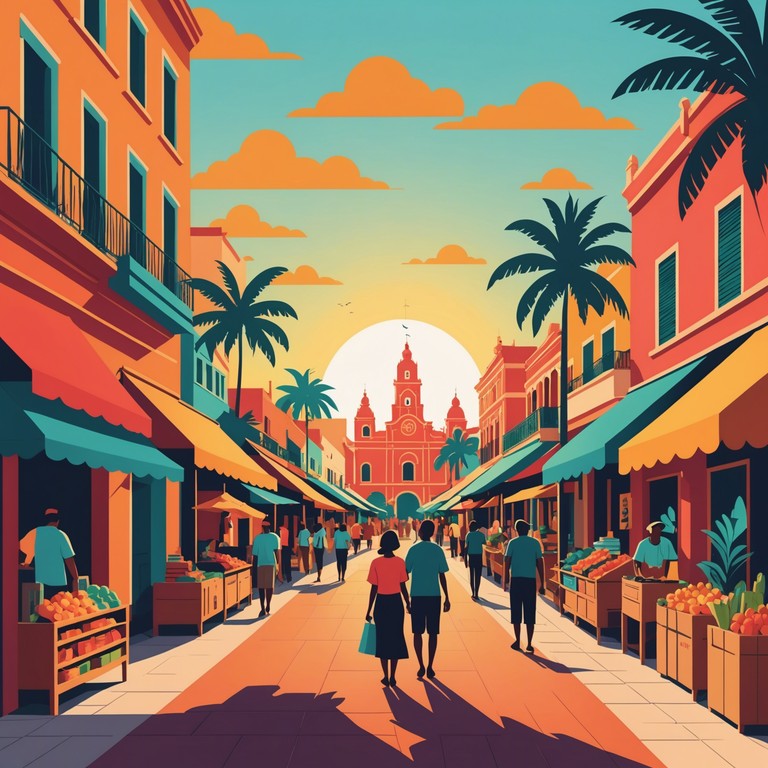 This instrumental cumbia brings a lively composition boasting of electric rhythms and heartwarming undertones, perfectly encapsulating the essence of a hopeful sunrise over the bustling, picturesque streets of cartagena. Ideal for brightening up anyone’s mood