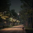 calm urban nightscape with smooth beats, a relaxing vibe