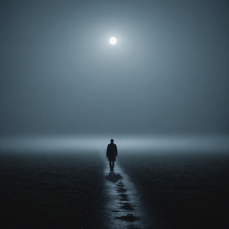 This track captures the essence of a solitary night walk under a full moon, where every footstep echoes with menacing whispers, creating an atmosphere filled with tension and eerie suspense. The blend of minimalistic sounds intensifies the feeling of being followed by an unseen presence. Choiceness of the cello adds a personal quality to the experience, weaving a gripping narrative that is both enigmatic and frightening.