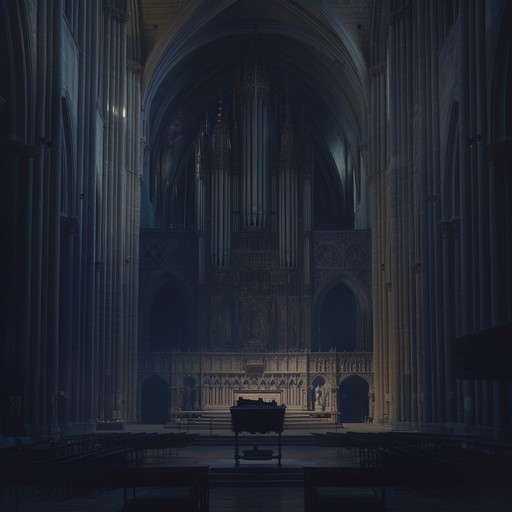 This composition explores the spectral echoes of silence in an empty space, where the minimalist touch on the organ evokes an expansive sense of isolation and profound contemplation. It paints a picture of being alone in a grand yet desolate cathedral, where every soft note played is a reflection of internal emotional landscapes, resonating deeply with listeners seeking introspection through music.