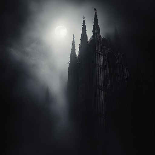 An eerie instrumental with echoing guitars and haunting synthesizers. Dark basslines create a powerful atmosphere reminiscent of gothic horror, weaving a brooding, mysterious soundscape perfect for invoking suspense.