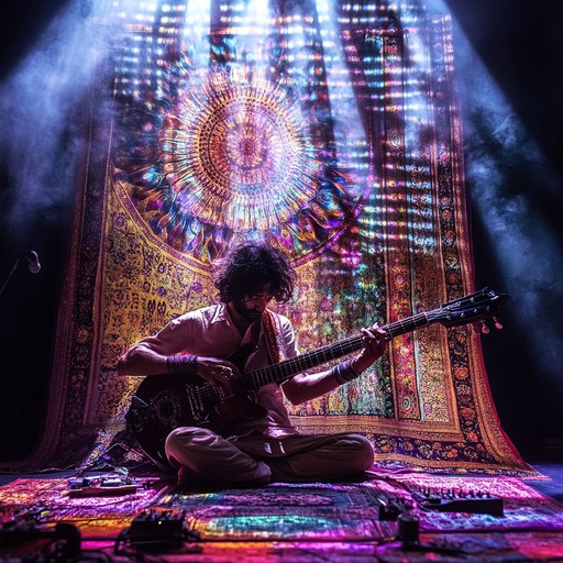 This instrumental track fuses indian classical raga's intricate melodies with rock's raw power. The result is an energizing, empowering tune featuring sitar and electric guitar, dynamically captivating listeners and emboldening their spirits.