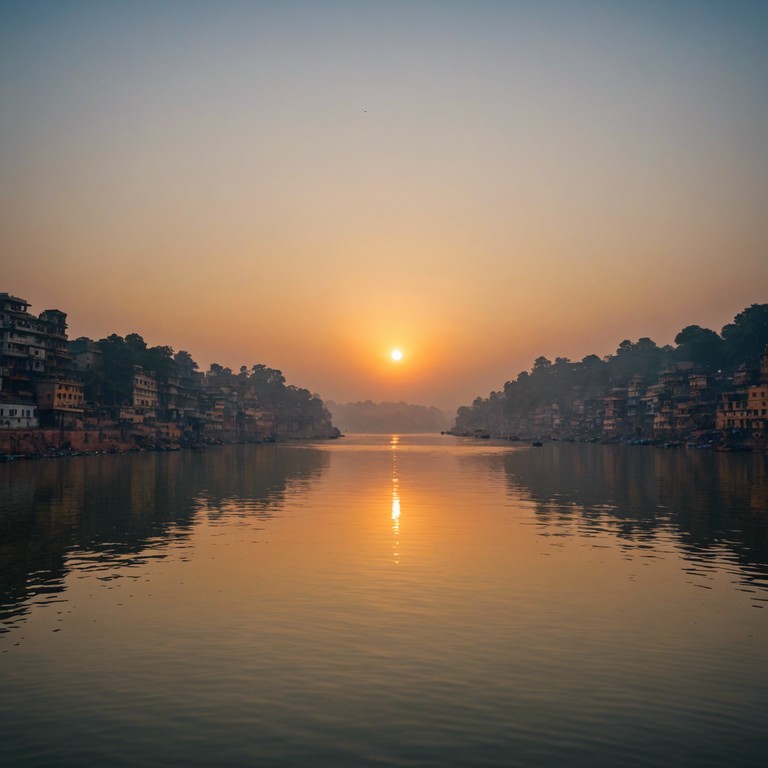 A vibrant hindustani compositional creation that unfolds as a musical celebration of a new day, using rhythmic intricacies and melodic beauty to evoke the spirit of joy and gratitude.