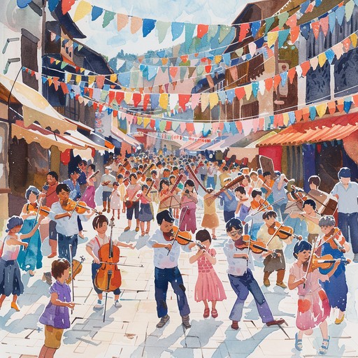 A spirited and lively klezmer piece that brings the essence of joyous celebrations and cultural pride to life. Dominated by the vibrant sound of the fiddle, this song is designed to evoke images of bustling festivals, dancing crowds, and the heartfelt joy intrinsic to this musical tradition