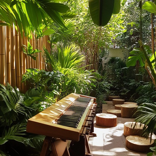 Imagine a peaceful tropical garden, filled with the soft sounds of gentle jazz and exotic instruments. A rich blend of calming melodies and lush harmonies, this track creates a serene and refreshing atmosphere, perfect for relaxation or an exotic getaway.