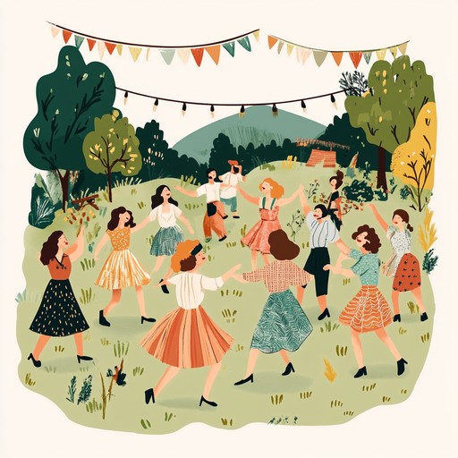 This instrumental features an accordion's playful, gentle tones, evoking joyous scenes of dancing in a sunlit meadow, perfect for tranquil celebrations