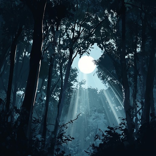 Imagine a deep, enchanting forest at midnight, shrouded in mist and the soft, haunting whispers of unseen creatures. The music captures the essence of this mystical night with eerie and surreal soundscapes, where every gentle rustle and distant call adds to the atmosphere of magic and wonder.