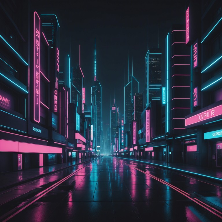 Imagine a cityscape at night, neon lights flashing intermittently, casting deep shadows where danger lurks. This track embodies the tense unpredictability of a cyberpunk world, merging synthetic sounds with a dark, pulsating rhythm. The soundscape precisely captures the essence of an unforgiving urban environment, where every shadow could hide a threat.