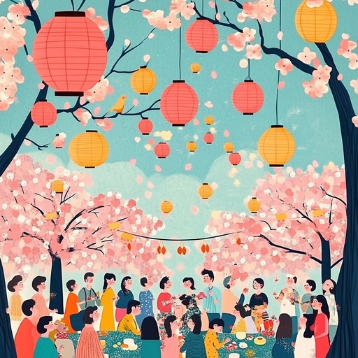 Experience the heartwarming and spirited ambiance of a sakura festival through this instrumental j pop track. The vibrant melodies and infectious rhythms evoke images of blossoming cherry trees, festive crowds, and joyous gatherings. The composition is designed to uplift and energize, bringing a burst of happiness to any setting.