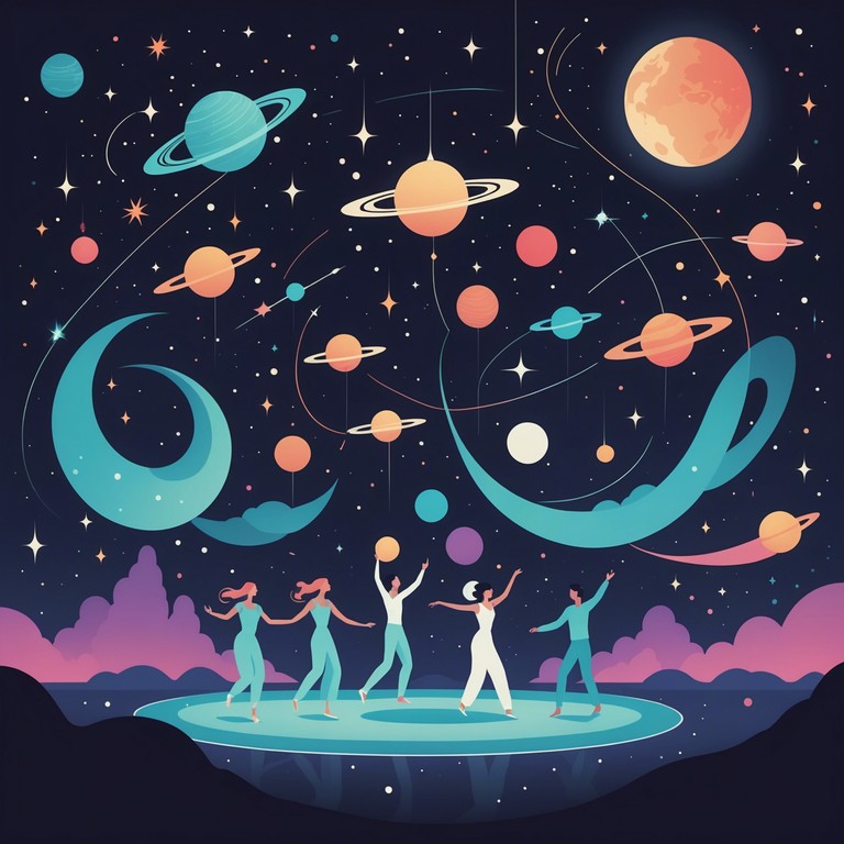 Imagine a scene where interstellar travelers celebrate with a samba dance, their joyous movements echoing through the galaxy, powered by a blend of earthly nostalgia and celestial wonder.