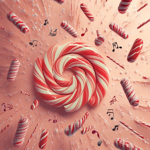 An instrumental merging holiday melodies with danceable rhythms, evoking joyful festive celebrations and candy canes.