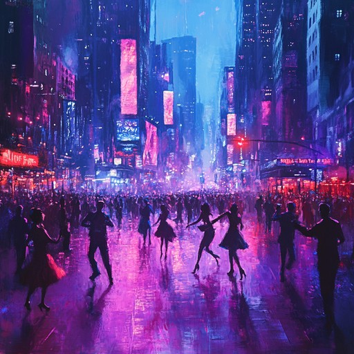 Vibrant synths and sultry beats blend together to create an intimate and hypnotic dance track, evoking the pulsating energy of nighttime cityscapes. Perfect for a night out on the town or an intimate dance session.