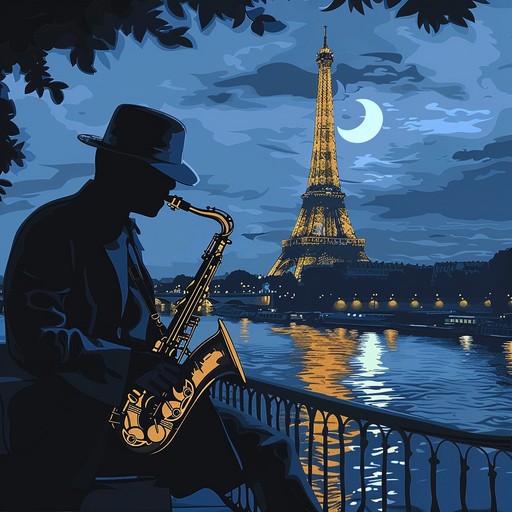 Dive into the enchanting nightscape of paris with this sophisticated jazz piece. A melancholic saxophone leads the way through smoky lounges and romantic alleyways, accompanied by a delicate piano and subtle brushwork on the drums. The slow, deliberate tempo captures the essence of a midnight wander, evoking images of dimly lit streets, quiet whispers, and the faint sound of the seine flowing gently in the background. This composition is perfect for creating an atmosphere of elegance and introspection, making it ideal for late night listening.