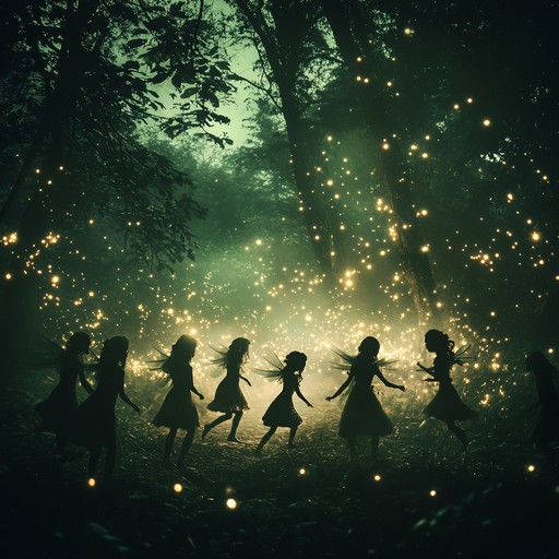 A playful and magical dance party under twinkling fairy lights, set in an enchanted forest. The track features lively piano with interwoven flutes and rhythmic percussion, creating a fairytale like atmosphere perfect for whimsical celebrations and enchanting moments.