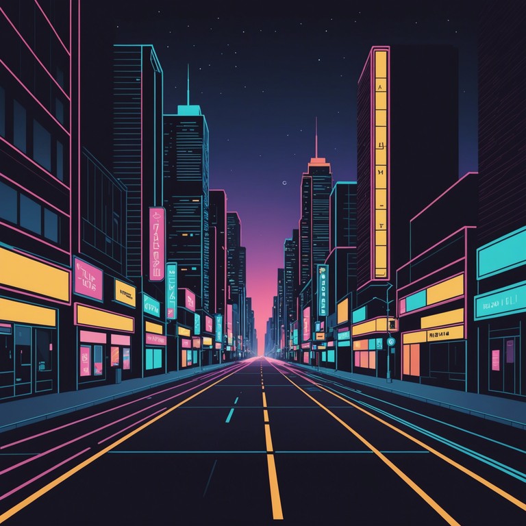 A dreamlike exploration into the heart of 1980s nostalgia, this composition weaves together layers of synthetic textures and rhythm, creating a neon drenched soundscape that echoes the tranquility and mystery of a moonlit cityscape. Electronic beats merged with lush synths generate an aura of wistful yet invigorating retro futurism.