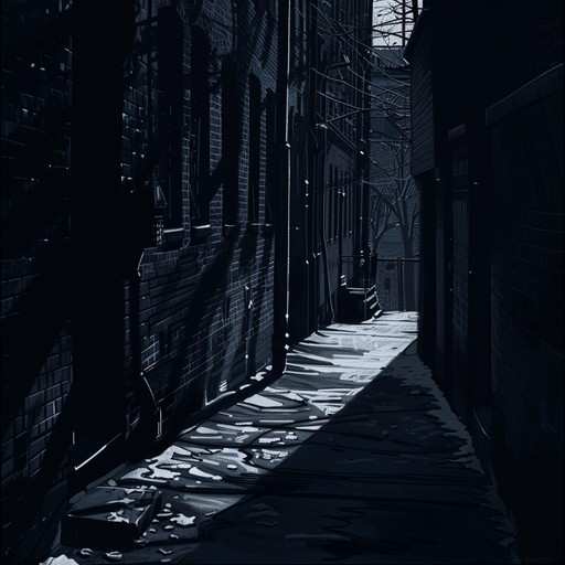 This dark, foreboding instrumental sets a tense atmosphere with its heavy, pulsing bassline, sharp snare hits, and eerie, echoing synths. The beat creates a sense of danger and unease, like walking alone through shadowy alleyways in the dead of night. Sparse, haunting piano notes and distant police sirens add to the track's cinematic, urban vibe.