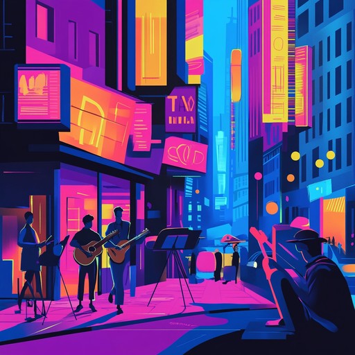 An upbeat instrumental blues track that mirrors the vivacious atmosphere of downtown, featuring dynamic guitar solos and rhythms that make you move.