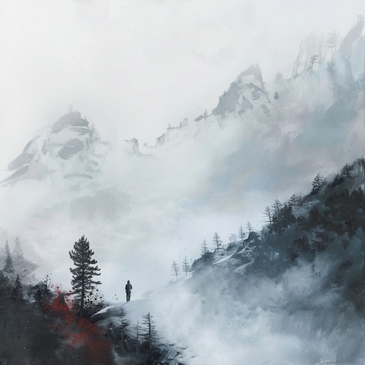 This track weaves a tale of isolation and mystery, portrayed through a rich, atmospheric soundscape evoking the vast, foggy mountain terrains. Lush layers of sound create a sense of solitude and introspective contemplation, perfect for immersive listening experiences