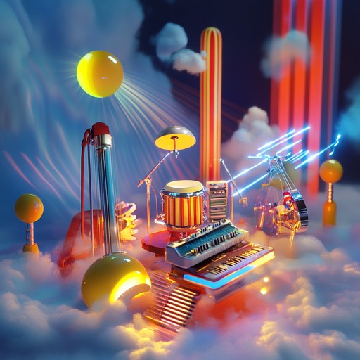 Immerse yourself in a lively instrumental track that fuses electronic rhythms with the charming sounds of toy instruments. This exhilarating piece crafts an imaginative soundscape filled with playful melodies and energetic beats, evoking feelings of joy and nostalgia.