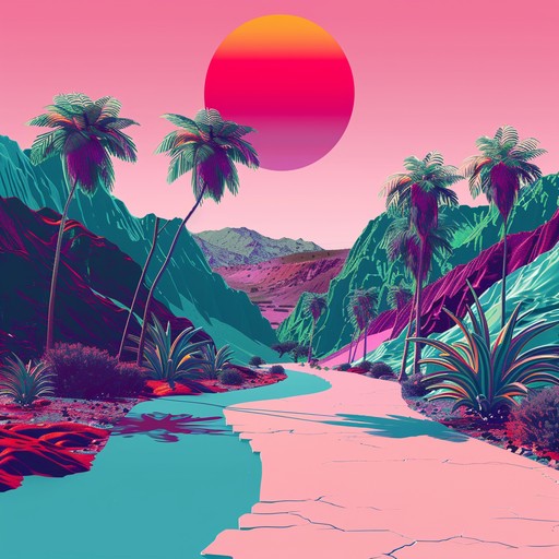 Compose an electronic synthwave piece with radiant synths, reflecting the joyful and lively spirit of a bright summer day. The track should inspire optimism and happiness through vivid melodies and a dynamic beat