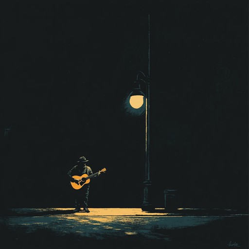 A slow, soulful blues track capturing the raw essence of lonely city streets at night, filled with reflective guitar solos, moody harmonica, and a subtle underpinning of laid back rhythm, painting a picture of a solitary urban journey