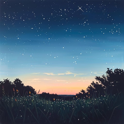 This instrumental song reflects a calm summer evening where bright stars adorn the sky. Smooth guitar and gentle rhythms provide a backdrop for serene self reflection and tranquility.