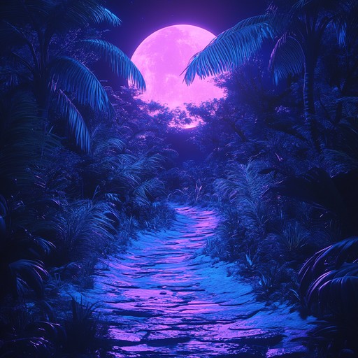 An immersive track blending future bass with tropical rhythms, featuring lush synths, deep basslines, and mystical melodic elements. It transports the listener to an otherworldly jungle, clearing pathways through dense soundscapes, igniting curiosity and adventure