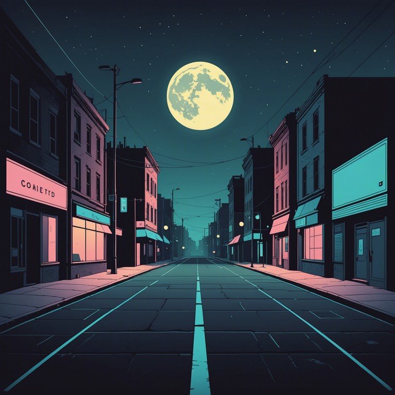 This composition offers an auditory journey through the heart of the city after dark, merging lively reggaeton beats with the allure and mystery of night time adventures. The use of synthesizer enhances the feeling of wandering through enigmatic urban landscapes.