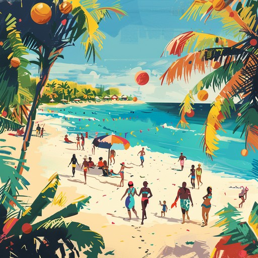 A vibrant, instrumental reggae track that captures the essence of a joyful beach celebration, with infectious rhythms and melodies inspired by the caribbean sun. The track opens with steel drums and congas, gradually introducing a laid back bassline and skanking guitar. Perfect for moments of carefree joy and celebration.