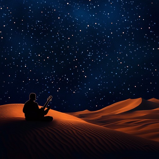 In this piece, the oud weaves a haunting melody that speaks of ancient tales and mystical journeys across the tranquil and expansive sahara desert at night. The music captures the essence of solitude and the sheer vastness of space, inviting listeners into a world of enchantment and wonder.