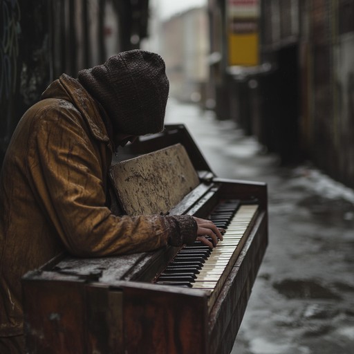 This urban broadway track transports you to the heart of the city, capturing raw street emotions with its gritty instrumental arrangement and dramatic undertones. The dynamic piano leads you through backstreet alleys, where every note tells a story of struggle, hope, and resilience