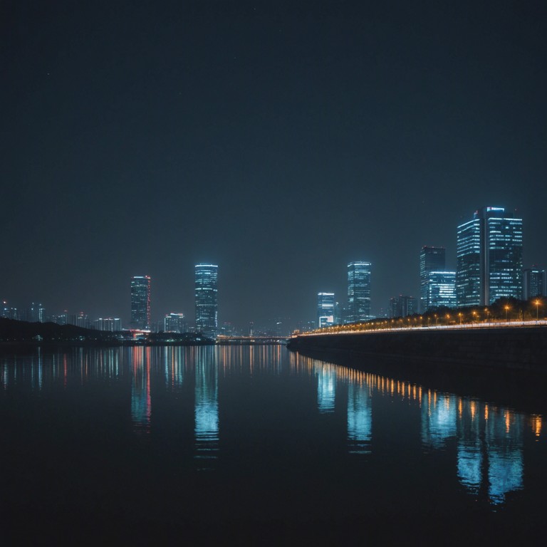 Embark on a soothing musical journey through the heart of seoul, capturing the essence of its vibrant life and tranquil spots with a soft electric piano leading the melodic whispers of the city.