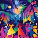 an upbeat cumbia instrumental pulsating with lively tropical rhythms