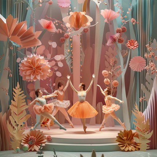 Envision a sophisticated yet whimsical ballet, where melodies guide dancers through a dynamic performance. Intricate and playful, each note carries elegance and flair in a delightful capriccio.