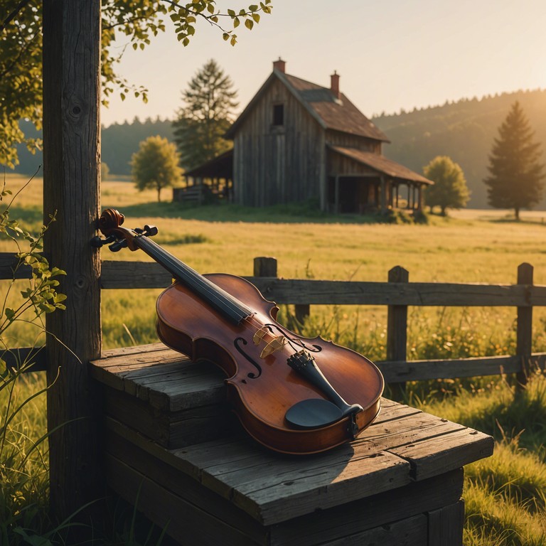 Capturing the tranquil beauty and sprawling vistas of pastoral life, this track uses violin melodies to paint a picture of peace and nostalgia, seamlessly blending the heart of country music with the elegance of orchestral arrangements.